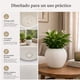 thumbnail image 5 of Set 2 Maceteros Plastico Redondo Ovalado Moderno Textura S blanco, 5 of 9