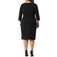 thumbnail image 4 of Vestido de Noche de Talla Grande para Mujer Agnes Orinda Vestido de Cóctel con Cuello Redondo y Mangas 3/4 con Pedrería Removible para Bodas y Damas de Honor 1X Negro, 4 of 8