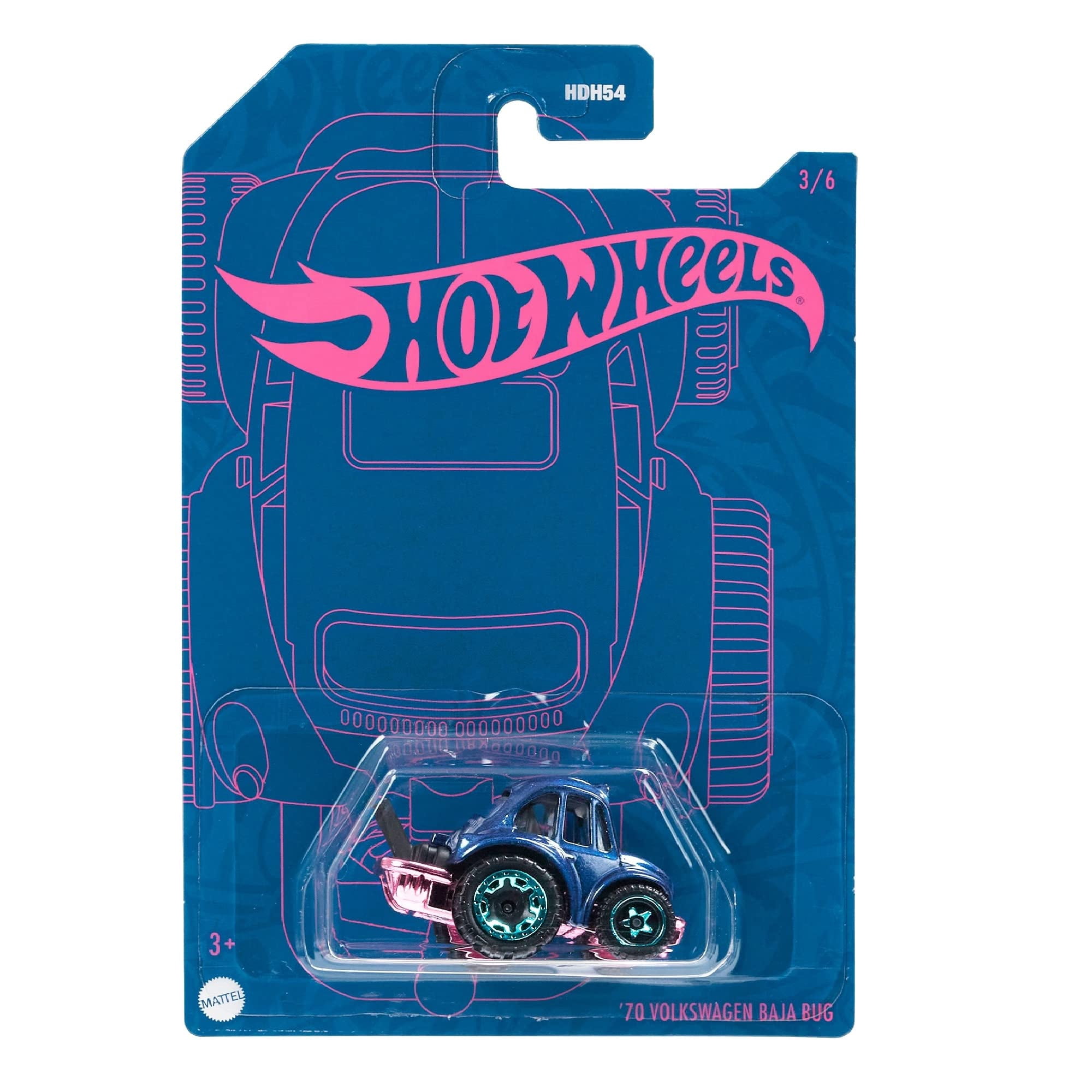 Auto Fundido A Presión Hot Wheels Pearl & Chrome 2022 Volkswagen Baja Bug
