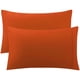 thumbnail image 1 of REGALWOVEN Paquete de 2 Fundas de Almohada de Algodón Egipcio para Almohada Queen, 19"x29" Naranja, 1 of 7