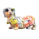 thumbnail image 2 of Adorno De Estatua De Perro Animal De Resina Moderno Para Sala De Estar Estantería Mesita De Noche Naranja, 2 of 3