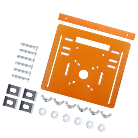 Magideal - Placa Base Para Máquina De Corte, Soporte De Riel Guía Para Sierra Circular, Placa Base Resistente Al Desgaste Para Tallado En Bancos De Trabajo. 28Cm X 25Cm