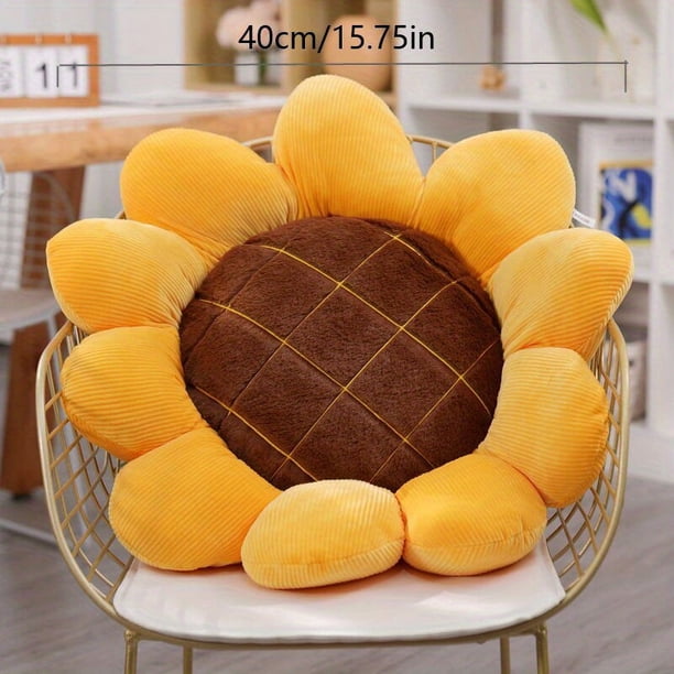 1pc Sunflower Pillow Living Room Sofa Decoration Cushion Bed Headrest Seat Cushion Plush Tatami Bay Window Pillow