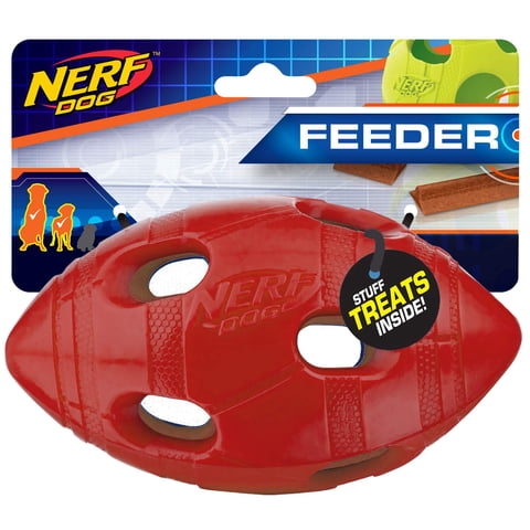 Juguete Para Perro Nerf Dog Balón De Tpr Bash Treat 15 Cm Rojo
