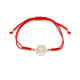 thumbnail image 1 of Pulsera hilo árbol vida plata 925 ajustable amuleto Rojo, 1 of 3
