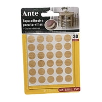 Ante - Tapa Adhesiva Para Tornillos 13 Mm De Pvc Color Madera 30Pcs