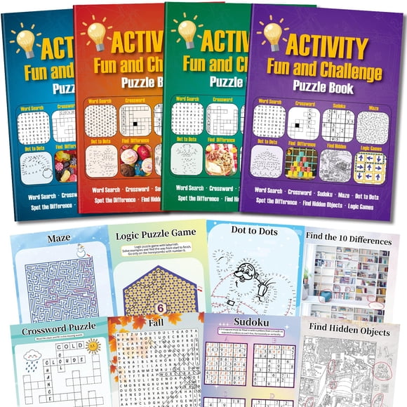 Libro de actividades Elfew - Pack de 4 para adultos