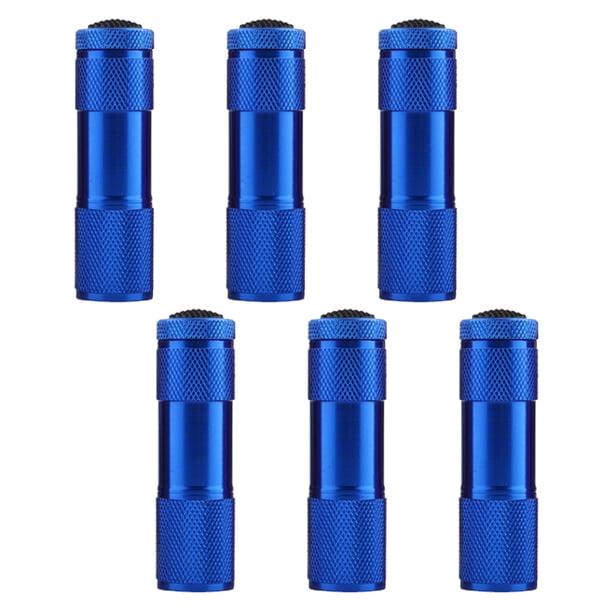 Linterna de luz violeta de 6 piezas y 9 LED, lámpara detectora de dinero UV