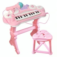 Genérico - Teclado Electrónico Piano Para Niños Musical Con Micrófono-Rosa