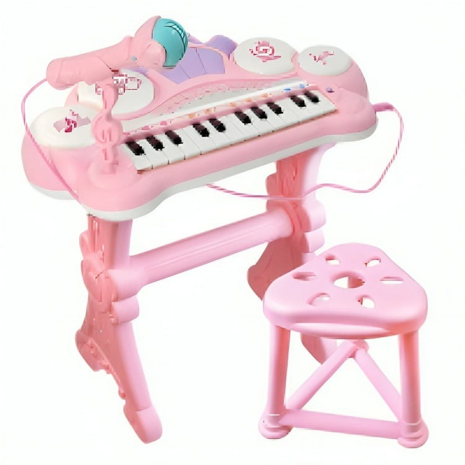Genérico - Teclado Electrónico Piano Para Niños Musical Con Micrófono-rosa
