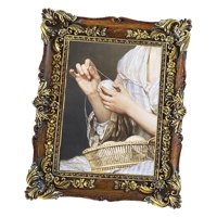 Bothyi - Marco De Fotos De Resina 5X7 Tallado Antiguo Adornado Para Decoración Del Hogar Boda Madera