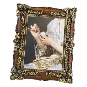 Bothyi - Marco De Fotos De Resina 5X7 Tallado Antiguo Adornado Para Decoración Del Hogar Boda Madera