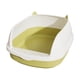 thumbnail image 5 of Caja de arena para gatos de cara alta, bandeja de arena para mascotas, orinal para gatos, orinal semiabierto portátil profundo, orinal para mascotas, Color Verde L, 5 of 5