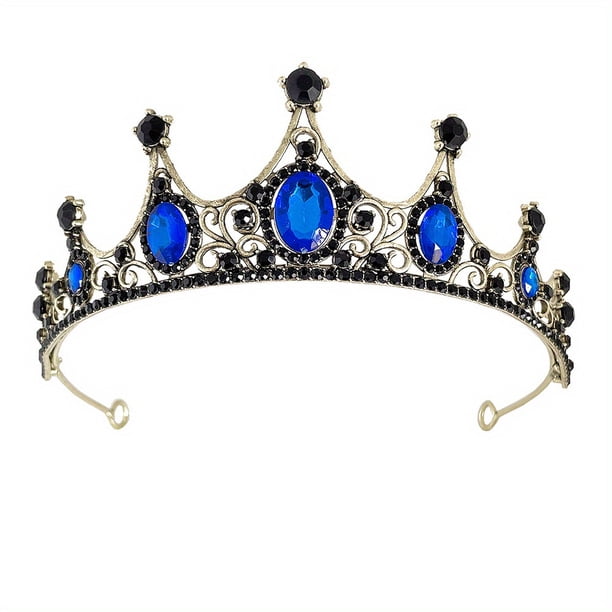 Elegant Vintage Baroque Crystal Tiaras - Perfect for Halloween, Bridal, and Special Occasions