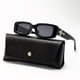 thumbnail image 5 of POLASUP GAFAS LENTES DE SOL Gafas de montura cuadrada pequeña, negras, sin maquillaje, lentes transparentes, de estilo sofisticado, 5 of 5