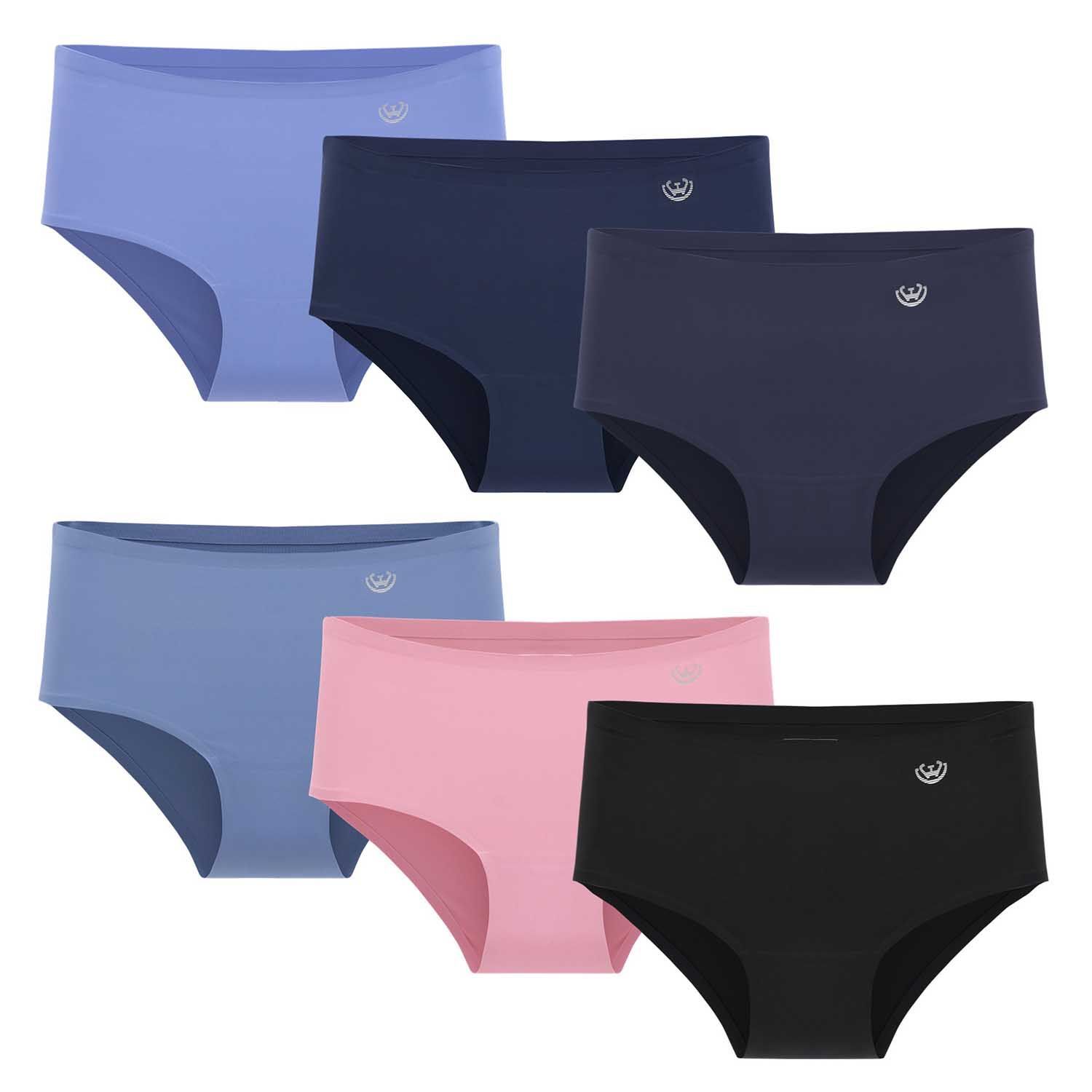 Giovacchino - Pack De 6 Calzones Pantaleta Microfibra Corte Laser Mujer