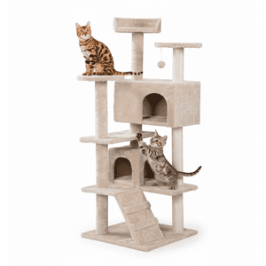 Space Home - Rascador Gimnasio Para Gatos Xl Beige Con Múltiples Niveles