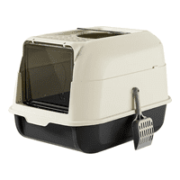 Genérico - Arenero Para Mascotas Abierto Cerrado Caja Sanitaria Negro