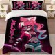 thumbnail image 1 of Velvette Pink Themed Printed Bedding Set Soft Duvet Cover and 2 Pillowcases, 1 of 5