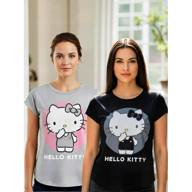 Pack 2 Poleras Pijama Mujer Hello Kitty multicolor M