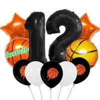 Istovo - Set De Globos Para Fiesta De 12 Cumpleaños Con Temática De Baloncesto (11 Unidades)