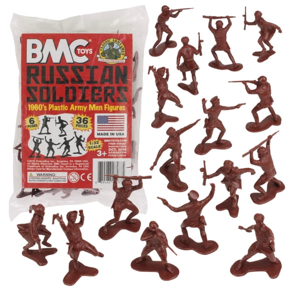 Toy BMC Classic Marx Russian Plastic Army Men, 36 unidades