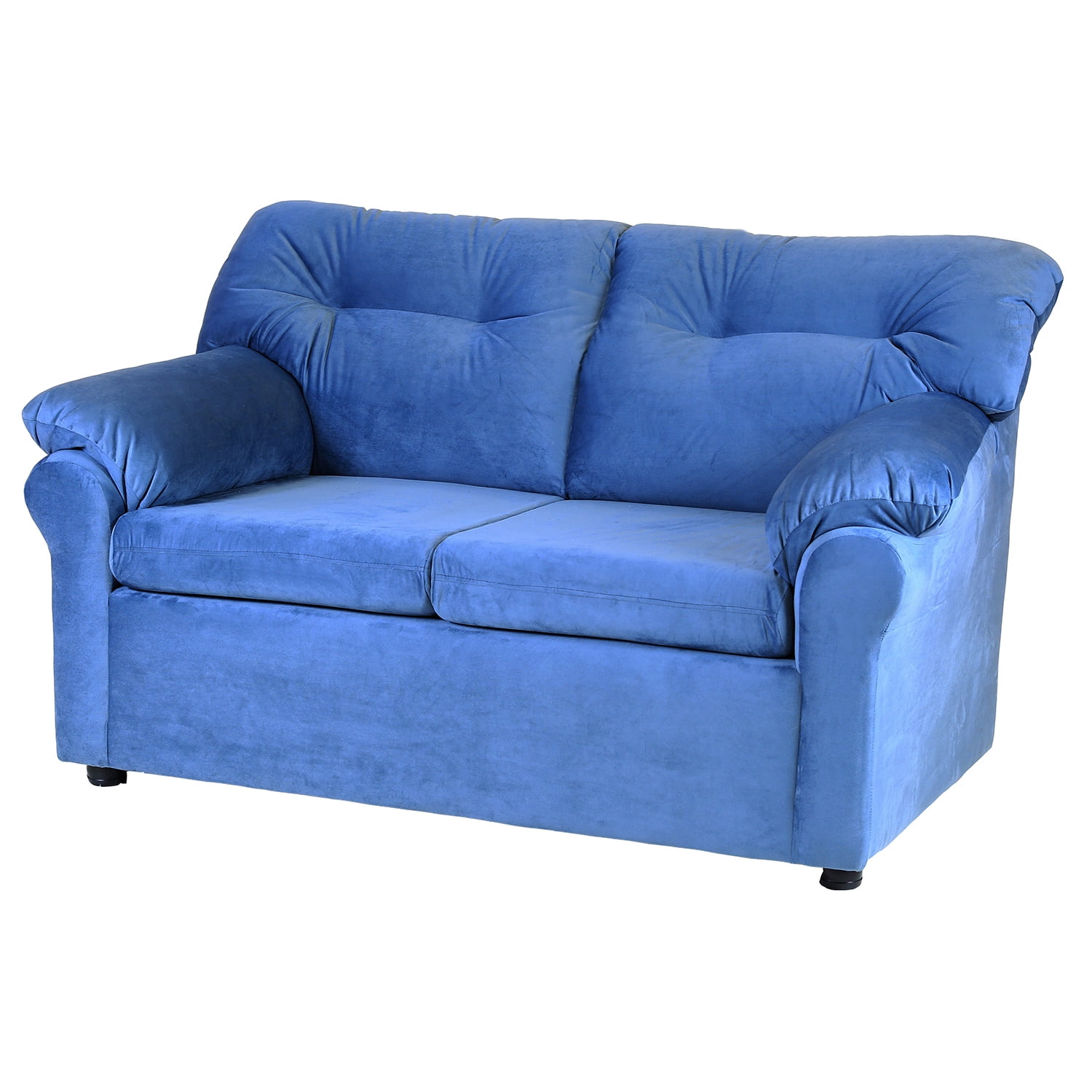 Muebles Altiro - Sofá Mateo 2 Cuerpos - Tela Felpa Azul Petroleo