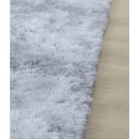 Genérico - Alfombra Peluda Grande 2X2.4 M Gris Claro Jaspeado