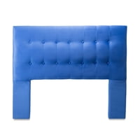 Dgb - Respaldo Cama 2 Plazas Felpa Azul Sevilla Cp