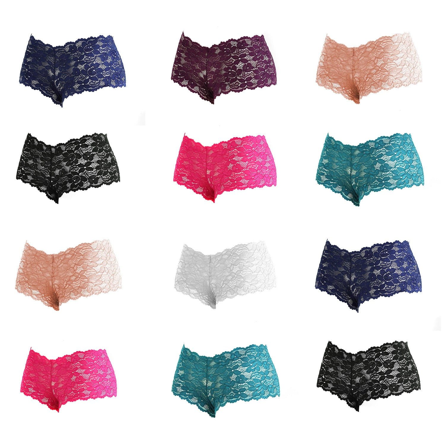 Giovacchino - Pack De 12 Calzon Pantaleta De Encaje