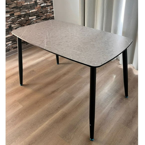 Mesa de Comedor 120x70 cm para 6 personas Oval Gris
