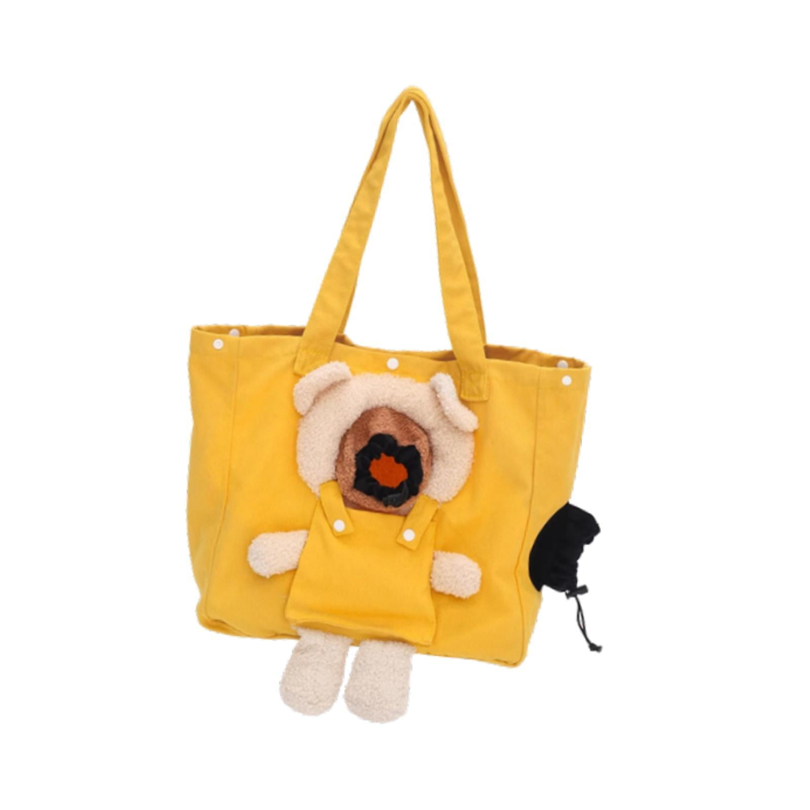 Bolsa Transportadora Para Gatos, Versátil, De Lados Suaves, Para Ir De Compras, Viajar, Caminar, Color Amarillo