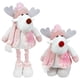 thumbnail image 1 of Muñeco Reno De Navidad Patas Largas Decoración 60 Cm Rosa blanco, 1 of 4