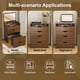 thumbnail image 3 of 3-in-1 Vanity Desk with Lighted Mirror & Stool, Flip Top Makeup Dressing Table, Compact Storage for Bedroom, Bathroom, Dressing Room(23.62"L, Walnut), 3 of 3