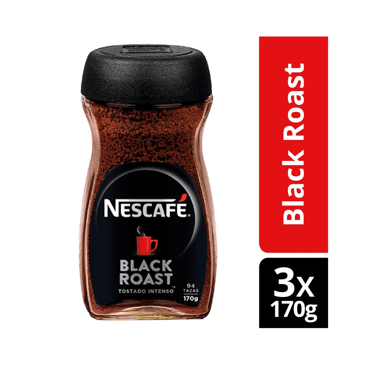 Pack X3 Café Nescafé® Black Roast 170g