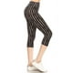 thumbnail image 1 of Saronite Leggings Capri de Yoga a Rayas con Cintura Gruesa de Spandex (para Mujer) de Poliéster, 1 of 1