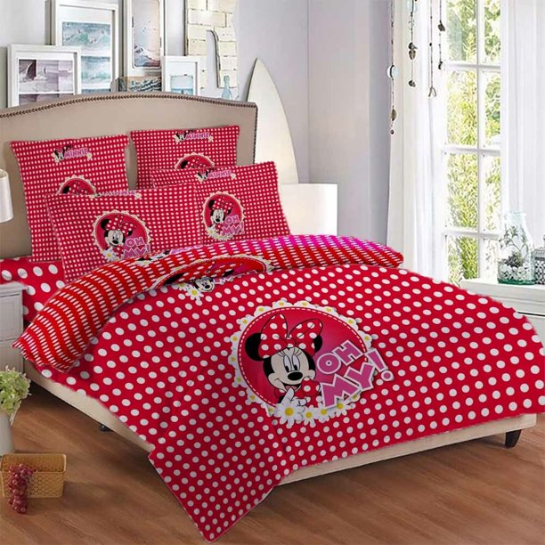 Red White Nodes Duvet Quilt Covers Pillow Case Bedding Sets3-Piece Bedding Set (1 Duvet Cover + 2 Pillow Shams)