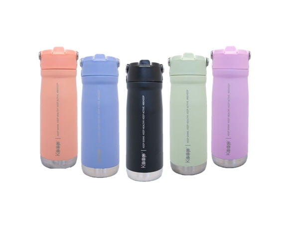 Keep - Botella 650Ml Insulada Doble Pared Acero Inoxidable - Plástico Multicolor