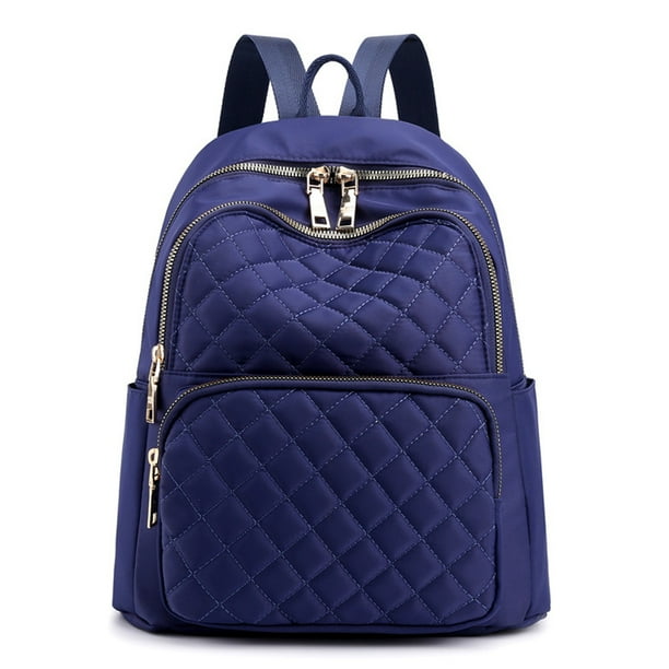 Mochila para mujer, mochila de moda para mujer, mochila de viaje de nailon, bolso de hombro negro, pequeña mochila informal para mujer.