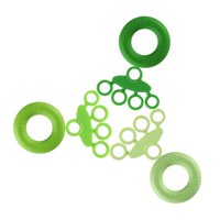 Magideal - Fortalecedor De Dedos, Fuerza De Agarre De Los Dedos, Banda De Resistencia Para Los Dedos, Ejercitador De Pinzas De Mano Para El Gimnasio En Casa, Jug Verde