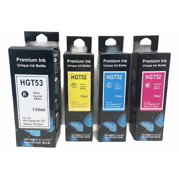 4 Tintas Compatibles Con Hp Gt51 Gt52 Gt5820 …