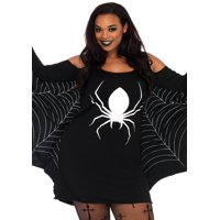 Vestido Camisero Leg Avenue Spiderweb Jersey Casual Para Mujer 1X/2X