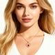 thumbnail image 4 of Collar colgante de amor de amor con piedra de nacimiento Zirconia, regalo de joyería de las mujeres para la Navidad, cumpleaños, aniversario, 4 of 4