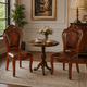 thumbnail image 2 of Pack x2 Sillas clasica de comedor madera roble americano con asiento tapizado en ecocuero, 2 of 3