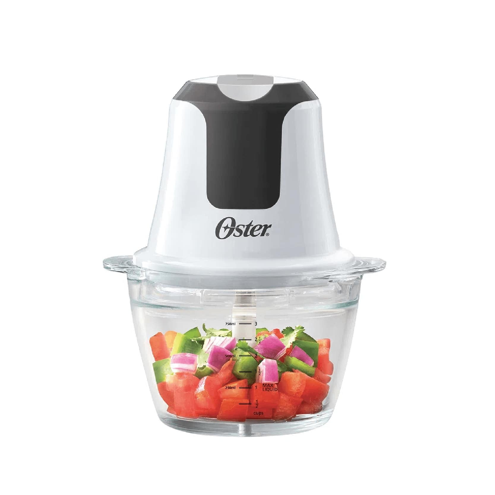 Mini Picadora Oster 3 Tazas Con Tazón De Vidrio Fpstfp3340