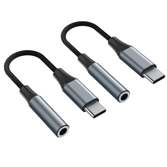 Adaptador Usb C A Jack De Auriculares 3 5mm 2 Unidades
