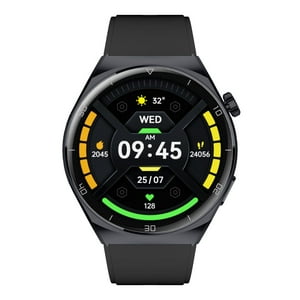 Aiwa - Reloj Inteligente Redondo Amoled Marco Metalico Plateado Awsamo5Gb