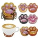 thumbnail image 1 of 6pcs/set DIY Paw Prints Diamond Painting Coasters With Holder Size 4''*4''/10*10cm Scratch Resistance Anti Slip Wood Coasters For Drinks Crystal Rhinestones Diamond Art Coasters Paw Prints Diamond Pai, 1 of 3