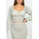 thumbnail image 5 of Conjunto de Falda y Espalda Fruncida con Mangas Largas Brillantes, 5 of 5