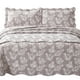 thumbnail image 1 of Quilt Con Piecera Reversible Helechos Ocre 2 Plazas, 1 of 5